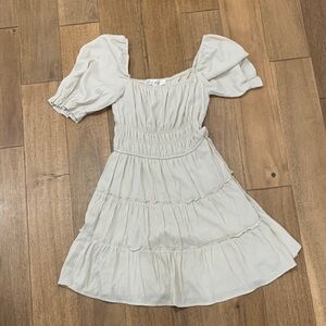 Row A Cream Puff Sleeve Dress Size Small